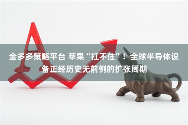 金多多策略平台 苹果“扛不住”！全球半导体设备正经历史无前例的扩张周期